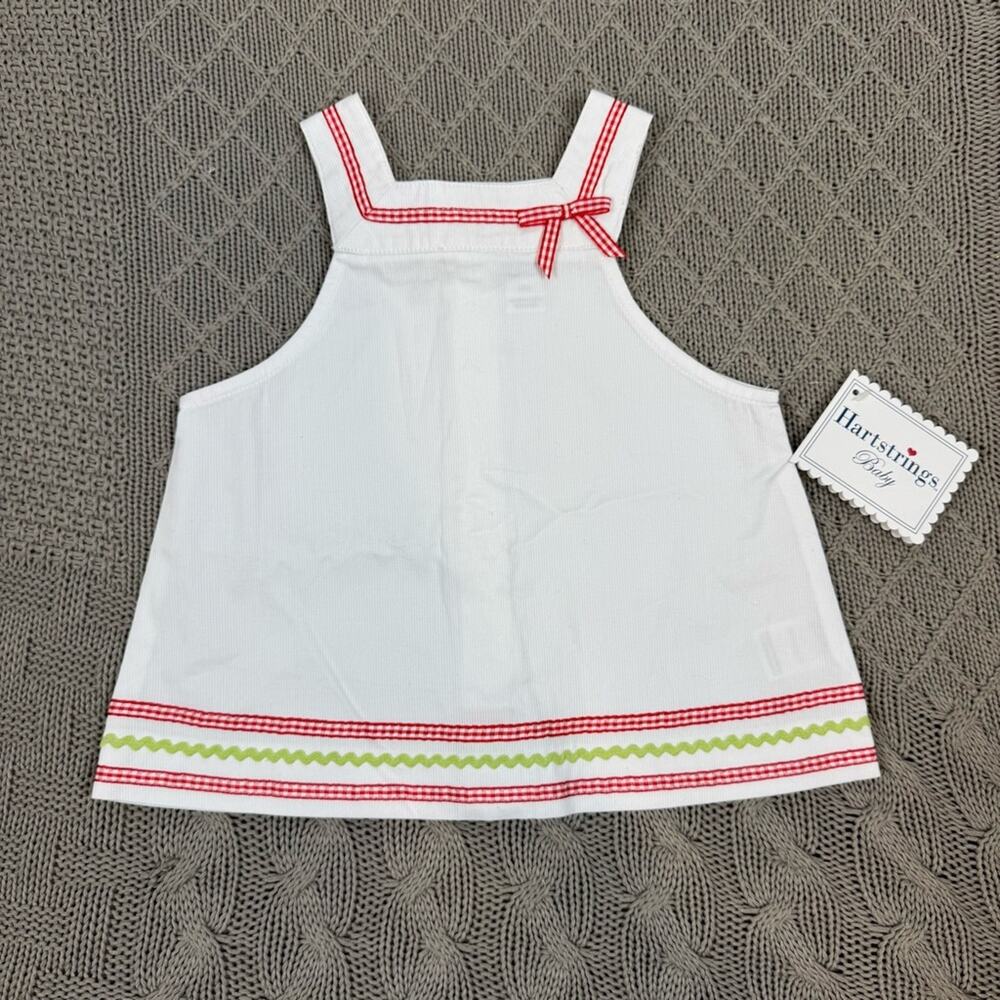 Hartstrings Baby Rickrak Sleeveless Woven White Top ~ 24M